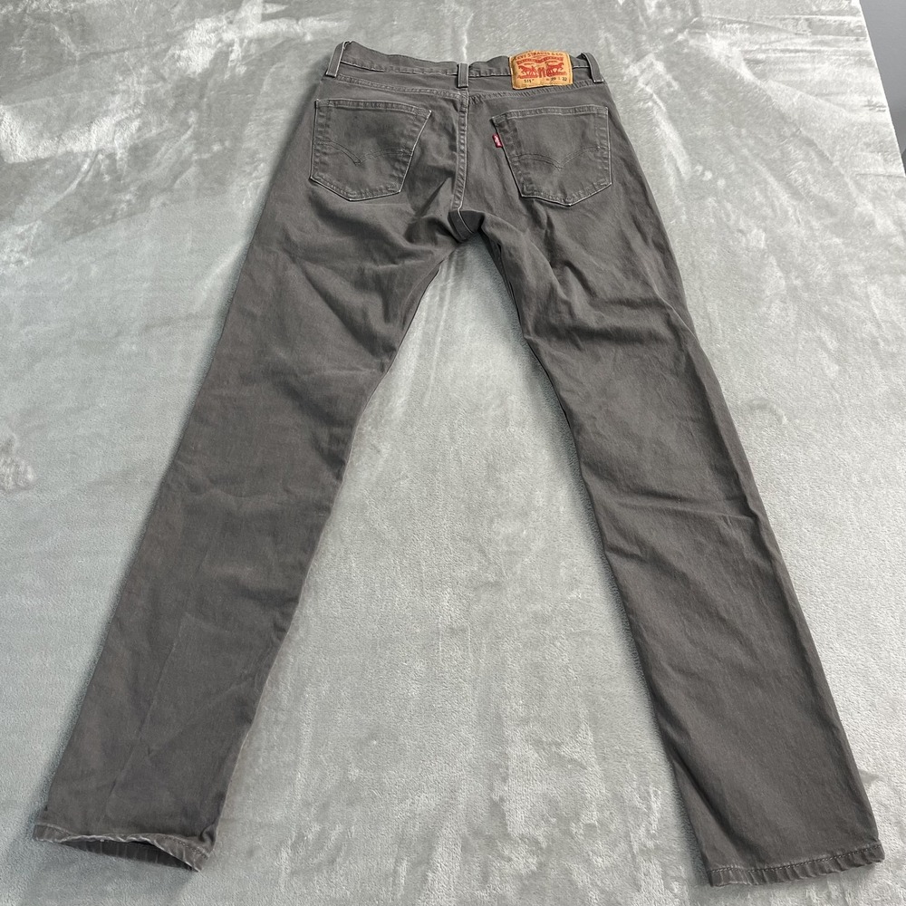Levis 511 Jeans Mens 29x32 Gray Dark Wash Slim Fit Straight Denim Pants 5 Pocket